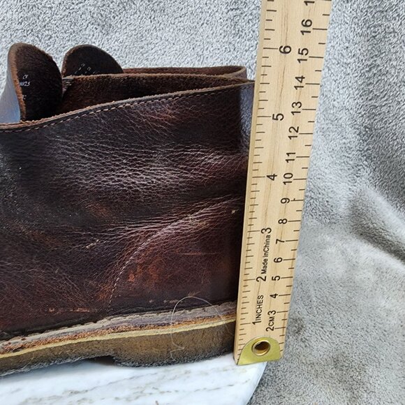Clarks Shoes Mens Size 9 Brown Leather Originals Crepe Sole Chukka Boots *GUC* main image 4